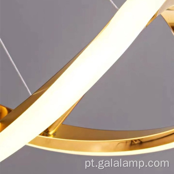 Lustre LED Wave moderno: luminária pendente nórdica elegante